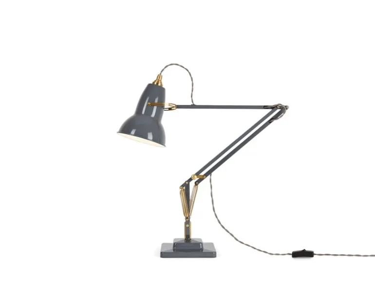 Anglepoise Original 1227 Brass skrivbordslampa, elefantgrå