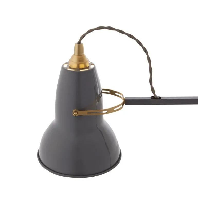 Anglepoise Original 1227 Brass skrivbordslampa, elefantgrå