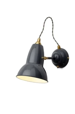 Anglepoise Original 1227 Brass vägglampa, elefantgrå