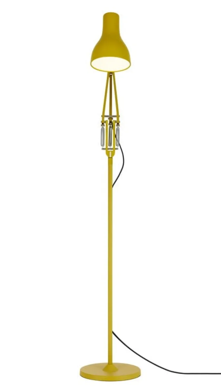 Anglepoise Type 75 golvlampa, Margaret Howell Edition, gulockra