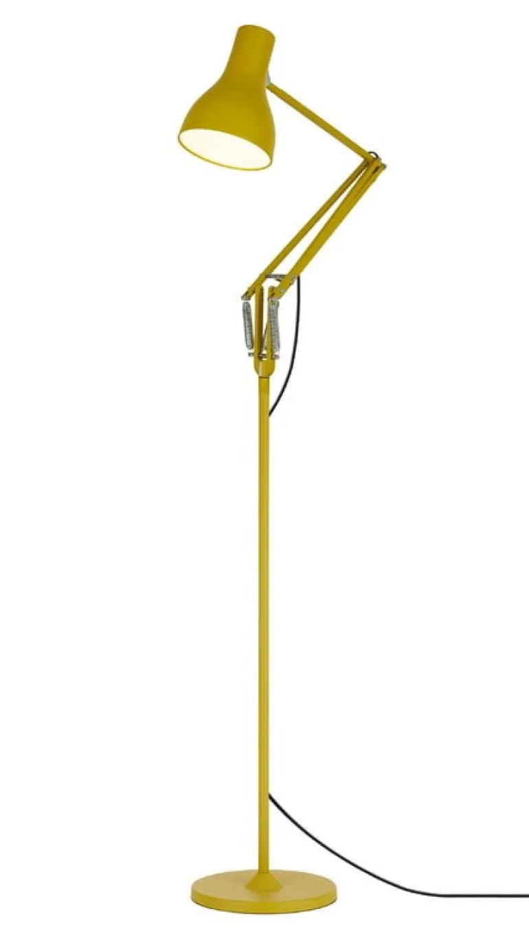 Anglepoise Type 75 golvlampa, Margaret Howell Edition, gulockra