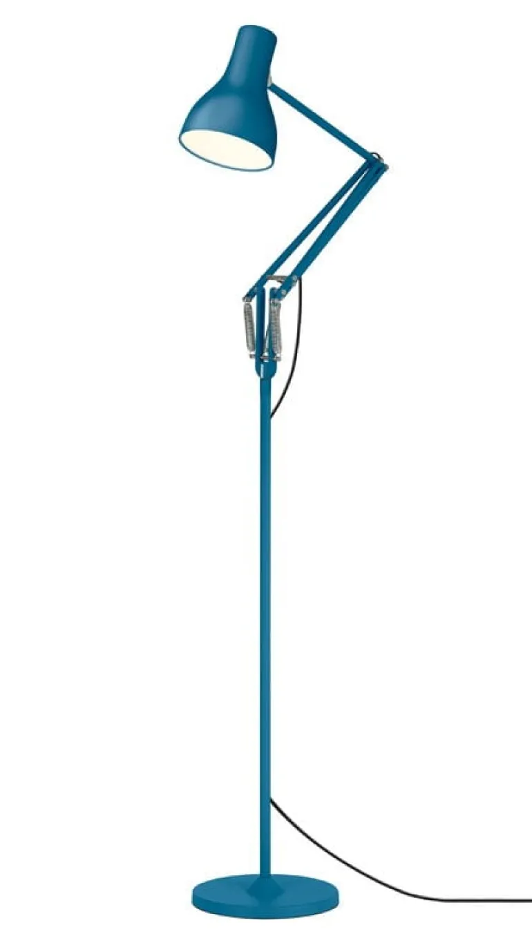 Anglepoise Type 75 golvlampa, Margaret Howell Edition, saxon blue