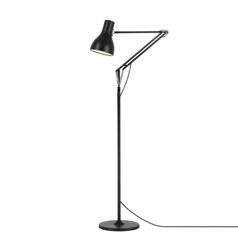 Anglepoise Type 75 golvlampa, jet svart