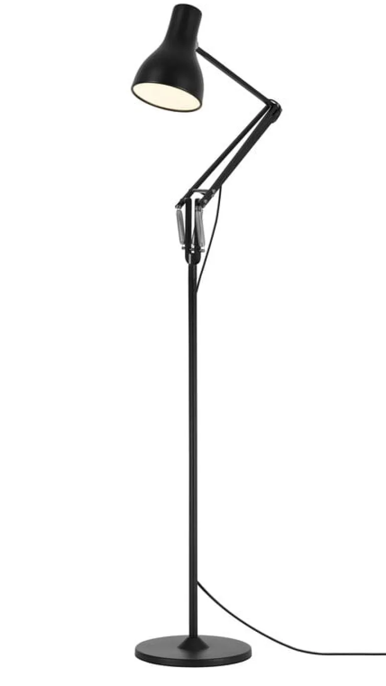 Anglepoise Type 75 golvlampa, jet svart