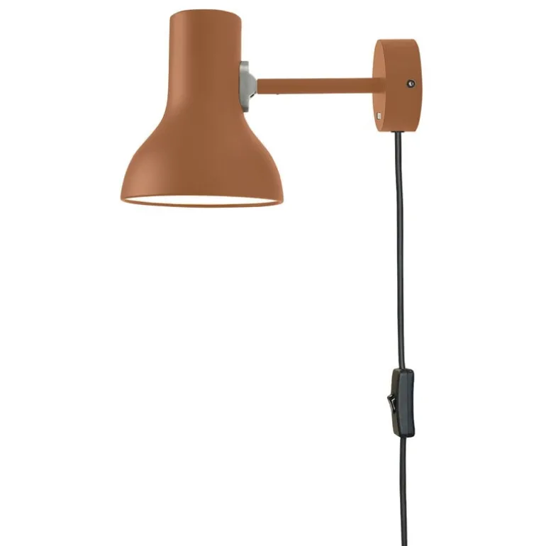 Anglepoise Type 75 Mini vägglampa med kabel, M. Howell Ed., sienna