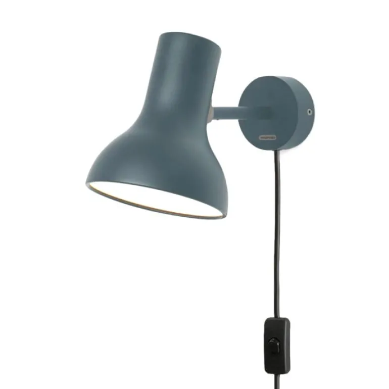 Anglepoise Type 75 Mini vägglampa med kabel, skiffergrå