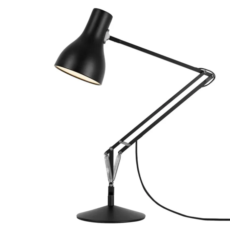 Anglepoise Type 75 skrivbordslampa, jet svart