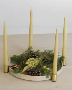 applicata Luna Maxi ljusstake, ek - mässing