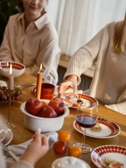 Arabia 24h Tuokio tallrik 26 cm, röd