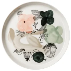 Arabia Kukkamaa tallrik, 19 cm, grön