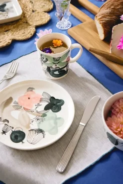 Arabia Kukkamaa tallrik, 15 x 19 cm, grön