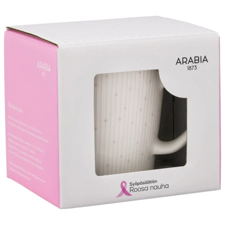 Arabia Mainio Sarastus, mugg, 0,3 l, Pink Ribbon