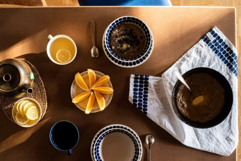 Arabia Tuokio kökshandduk, blå