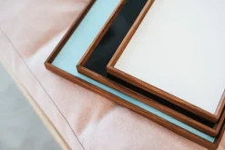 Architectmade Turning Tray bricka, medium, svart - vit