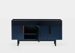 Ariake Aizome sideboard, indigo - svart - röd