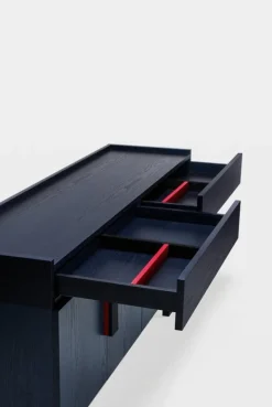 Ariake Aizome sideboard, indigo - svart - röd