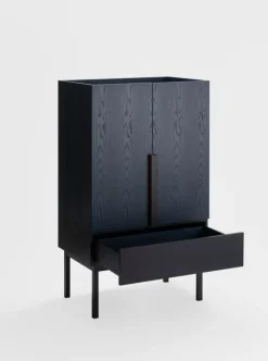 Ariake Aizome skåp, indigo - svart - röd