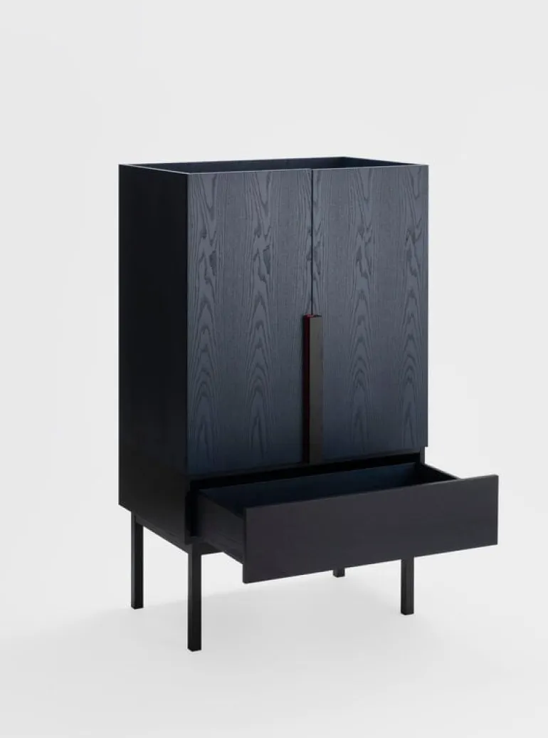 Ariake Aizome skåp, indigo - svart - röd