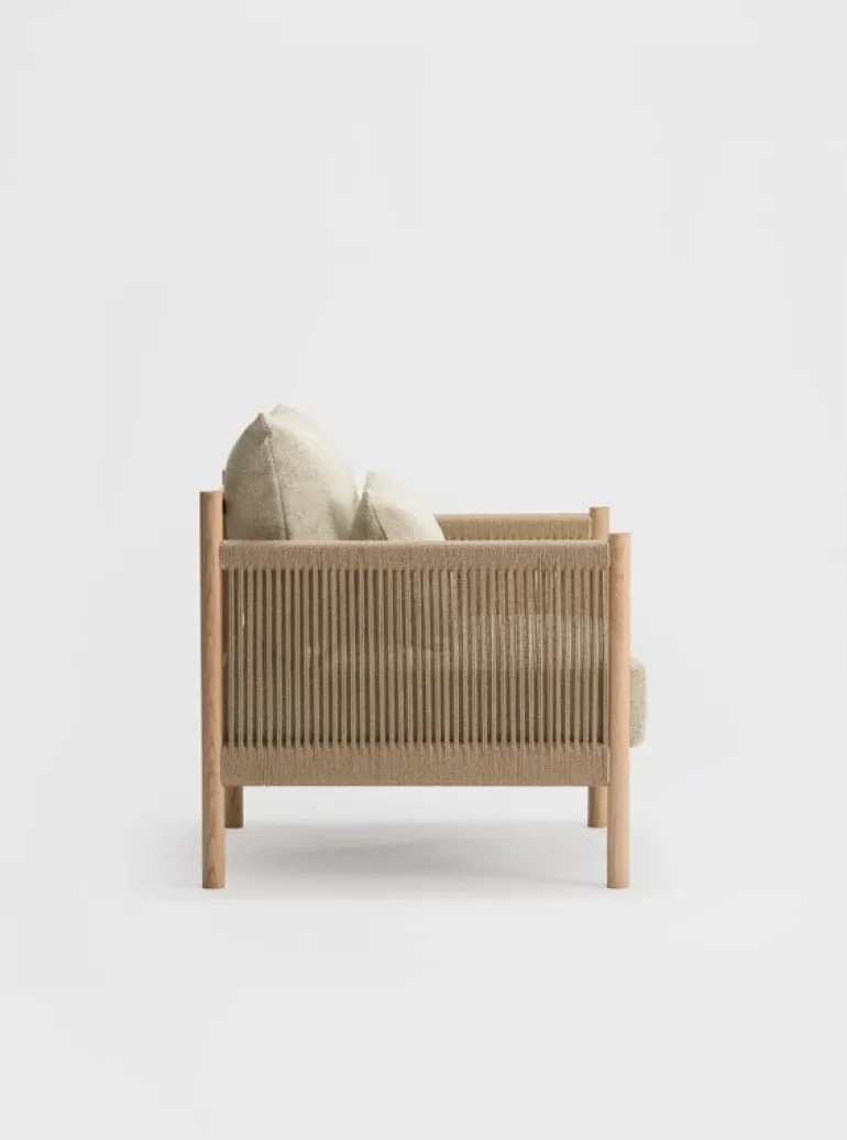 Ariake Braid fåtölj, vitbetsad ek