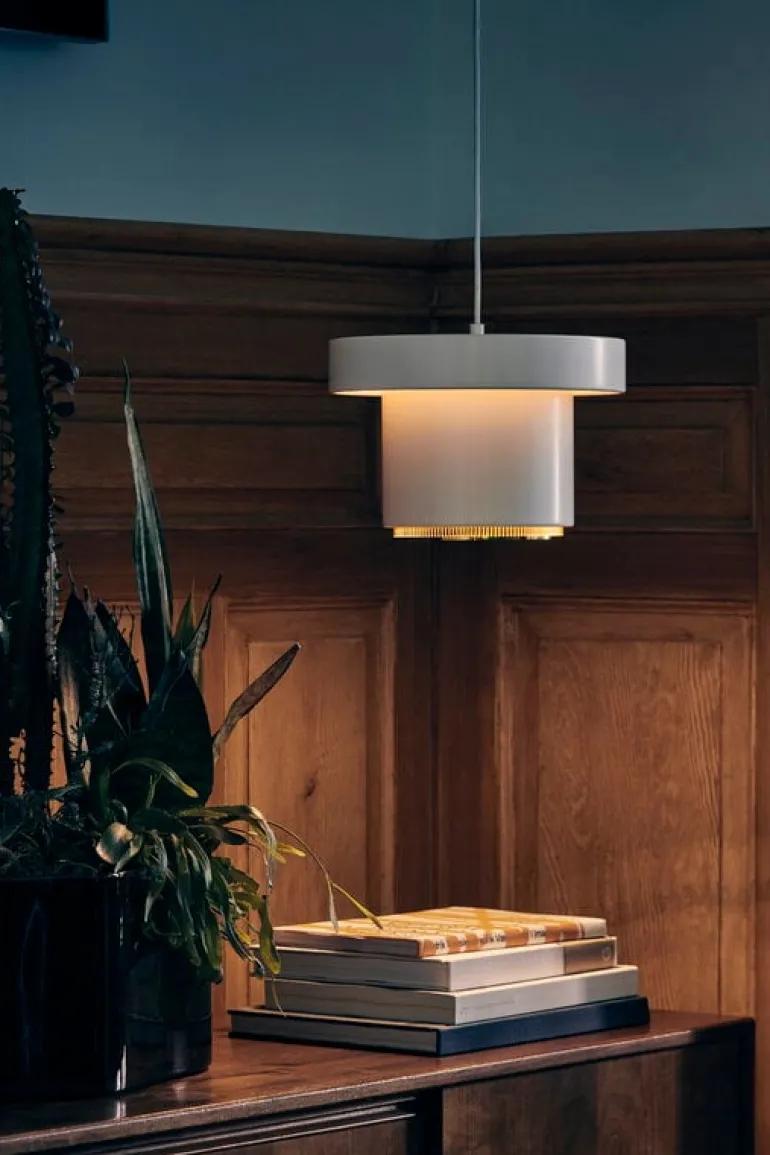 Artek A201 pendellampa, vit - mässing