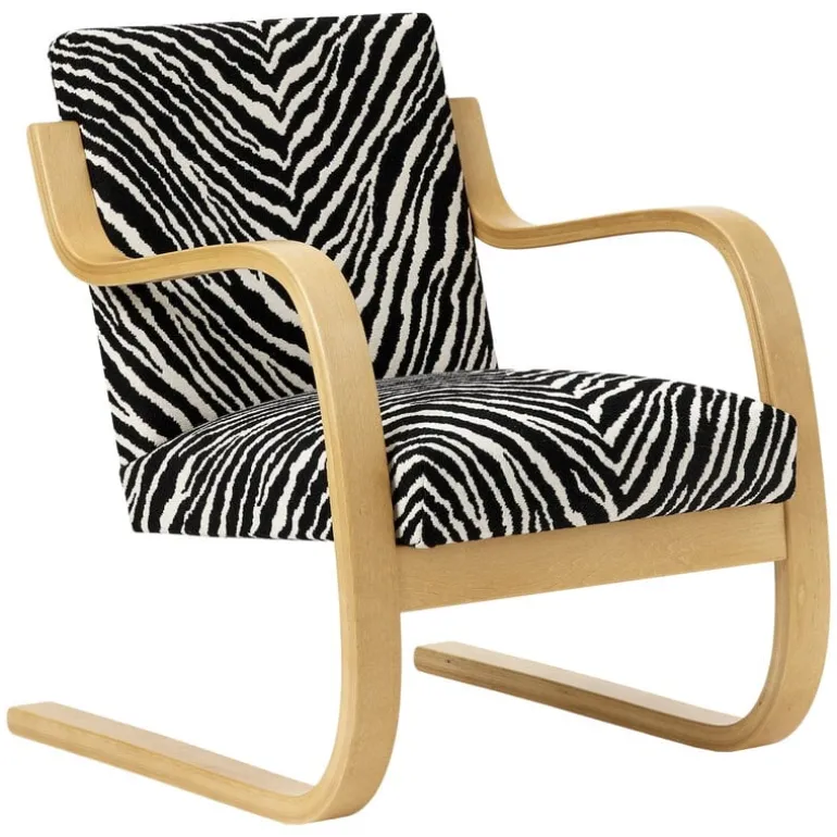 Artek Aalto Armchair 402, honungsbetsad - Zebra