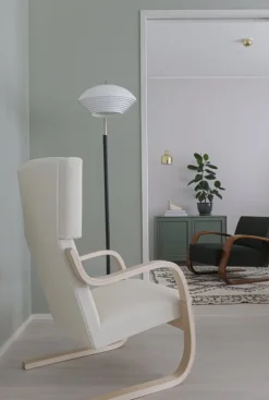 Artek Aalto Armchair 400 ”Tank”, valnöt - mörkgrön Vidar 972
