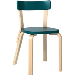 Artek Aalto Chair 69, björk - bensin