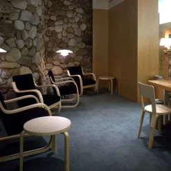 Artek Aalto fåtölj 402, björk - svart Hallingdal 190