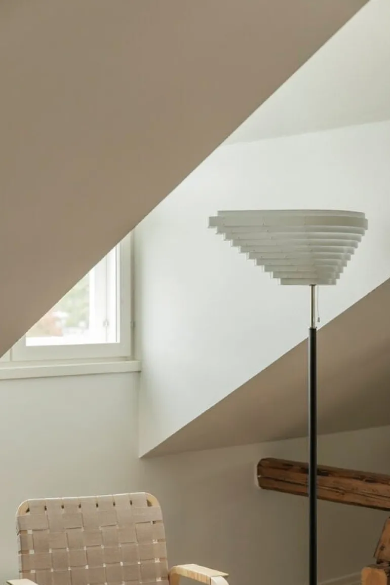 Artek Aalto golvlampa A805, förnicklad mässing