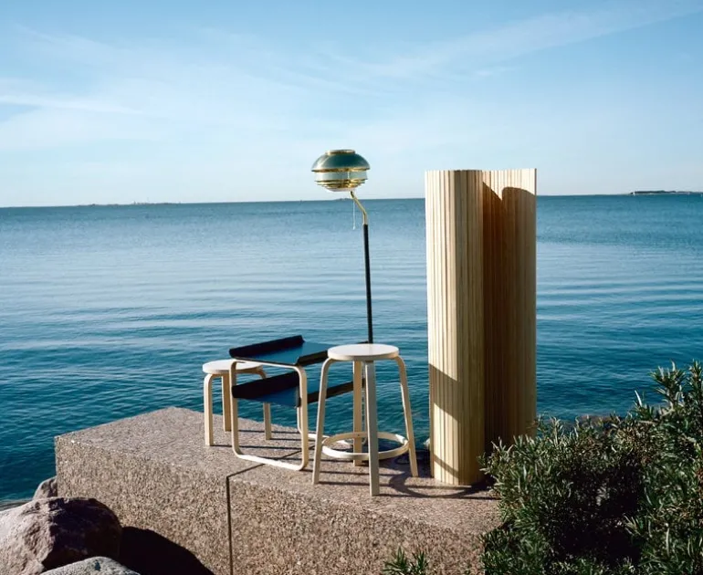 Artek Aalto golvlampa A808, mässing