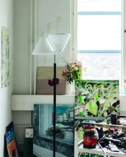 Artek Aalto golvlampa A810, rostfritt stål