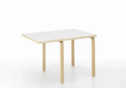 Artek Aalto klaffbord DL81C, björk - vitt laminat