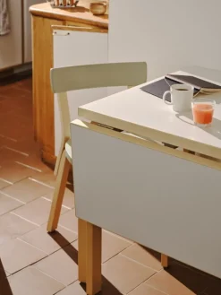 Artek Aalto klaffbord DL81C, björk - vitt laminat