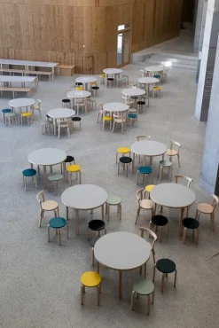 Artek Aalto pall E60, blå - björk