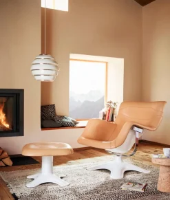 Artek Aalto pendellampa A331 ”Beehive”, vit - mässing