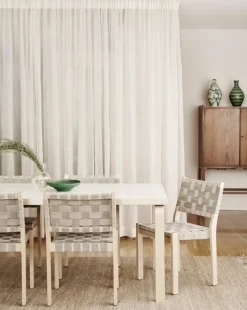 Artek Aalto stol 611, björk - naturlig/svart vävning