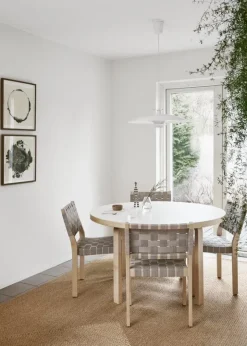 Artek Aalto stol 611, björk - naturlig/svart vävning