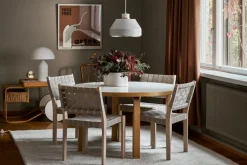 Artek Aalto stol 611, björk - naturlig/svart vävning