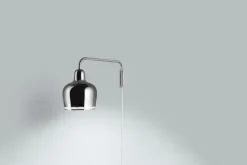 Artek Aalto vägglampa A330S “Golden Bell”, krom