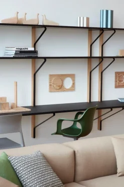 Artek Kaari vägghylla med skrivbord REB 010, svart - ek