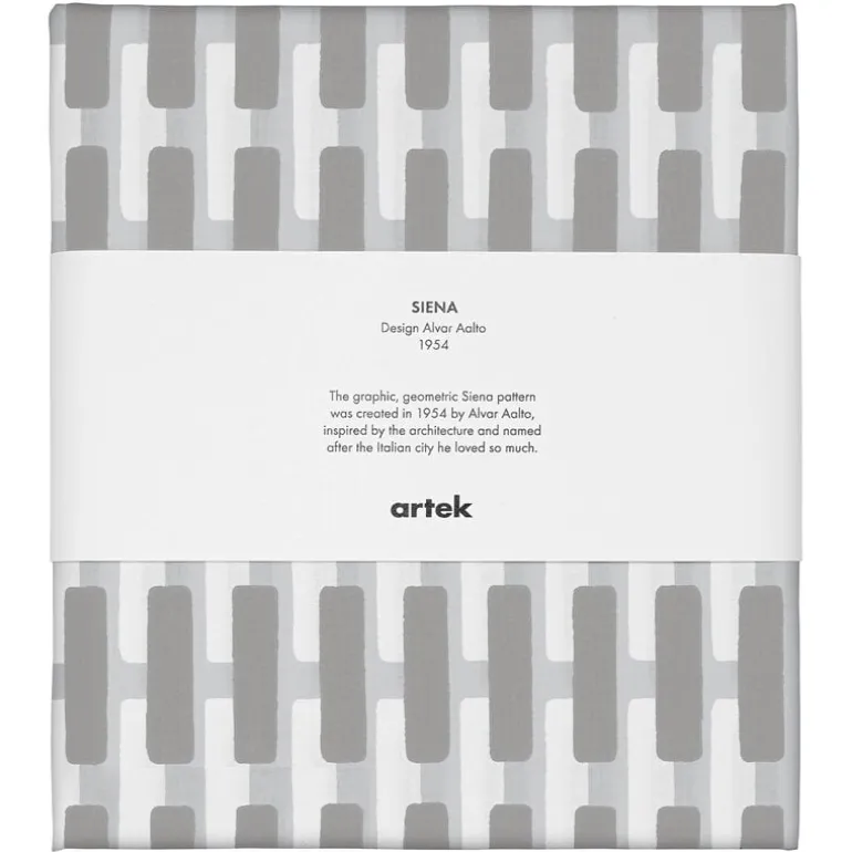 Artek Siena tyg av bomullskanvas, 150 x 300 cm, grå - ljusgrå