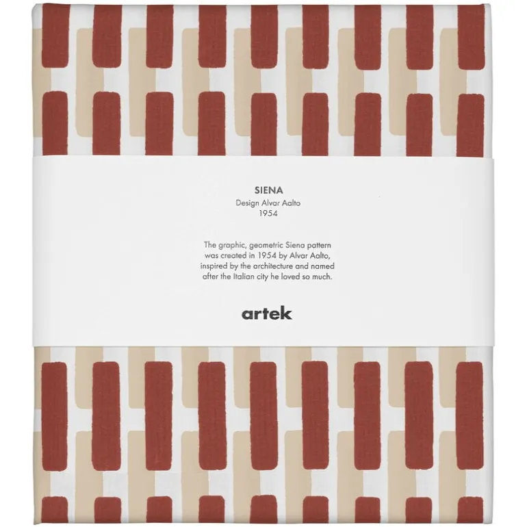 Artek Siena tyg av bomullskanvas, 150 x 300 cm, tegel - sand