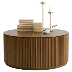 Asplund Grand Palais soffbord, 92 cm, teakbetsad ask