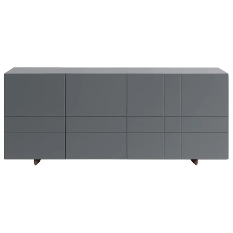 Asplund Kilt förvaringsmöbel, 137 cm, stormgrå - rökt ek