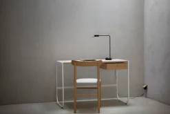 Asplund Tati skrivbord, vit - svart valnöt