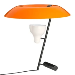 Astep Model 548 bordslampa, mörk polerad mässing - orange