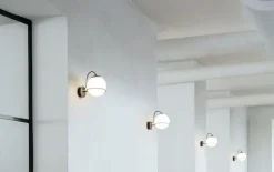 Astep Model 237/1 vägglampa, 14 cm, champagne