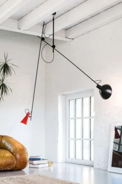 Astep VV Cinquanta pendellampa, svart - röd