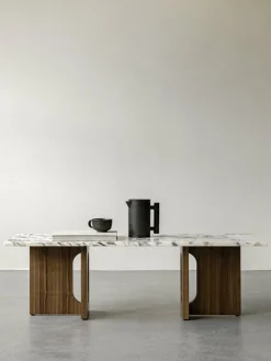 Audo Copenhagen Androgyne soffbord, valnöt - Calacatta Viola-marmor