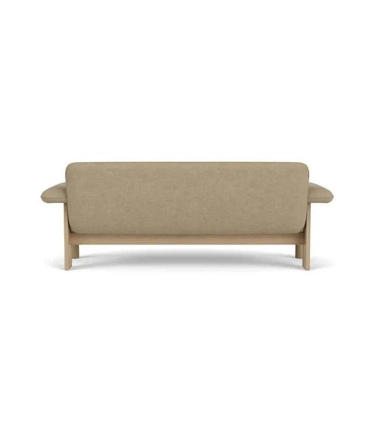Audo Copenhagen Brasilia soffa, 2-sits, mörkbetsad ek - Bouclé 02